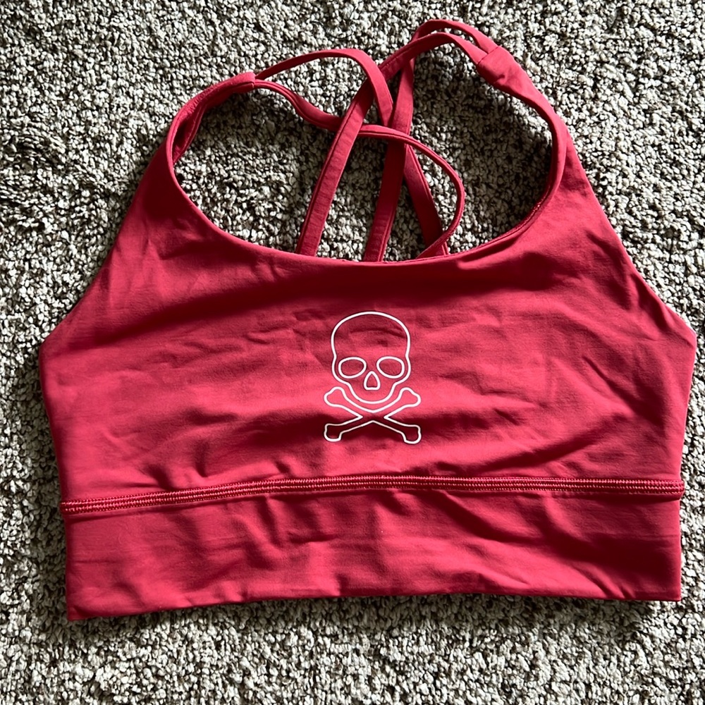 Soulcycle x Lululemon red sports bra